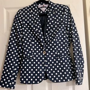Tommy Hilfiger Ladies Navy Blazer with White Polka Dots
